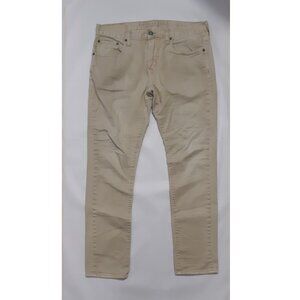 Men's Jeans Size 34/32 American Eagle Outfitters Tan Core Flex Stretch Zipper